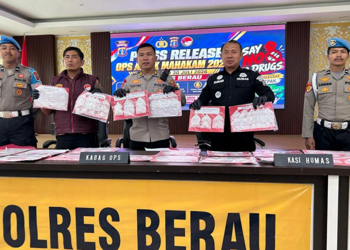 Operasi Antik Mahakam: Polres Berau Ungkap 33 Kasus Narkoba, 38 Tersangka Diamankan, Sita 320,66 Gram Sabu
