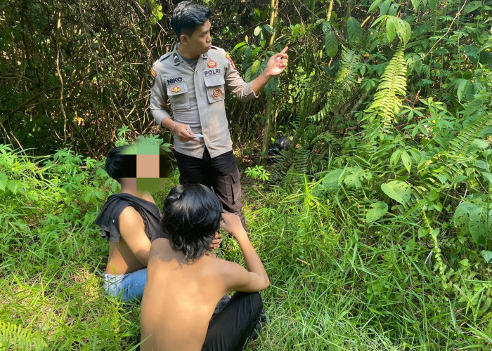Sedang Asik Konsumsi Narkoba Dua Pemuda Ditangkap Polisi di Dalam Hutan