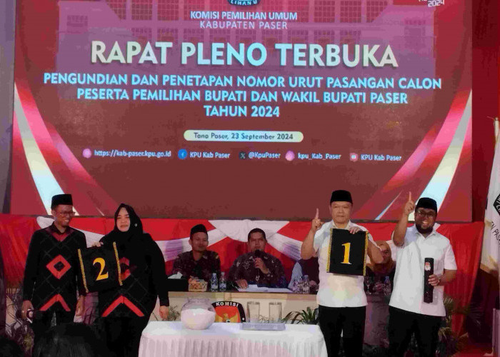 Makna Nomor Urut bagi Kedua Paslon di Pilkada Paser 2024