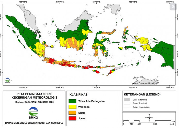 El Nino Menguat, BMKG: Kaltara Relatif Aman, Wilayah Lain Waspadai Kemarau Panjang