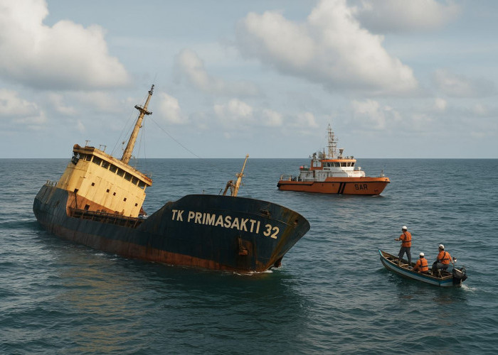 Terseret Arus Surut, Kapal Pengangkut Batu Bara di Berau Kandas dan Bocor di Buritan