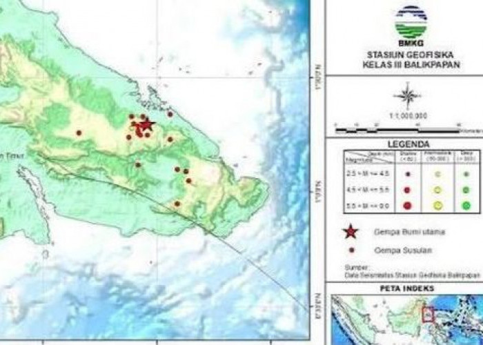 Kaltim Tak Kebal Gempa, 3 dari 5 Sesar Jadi Perhatian BMKG