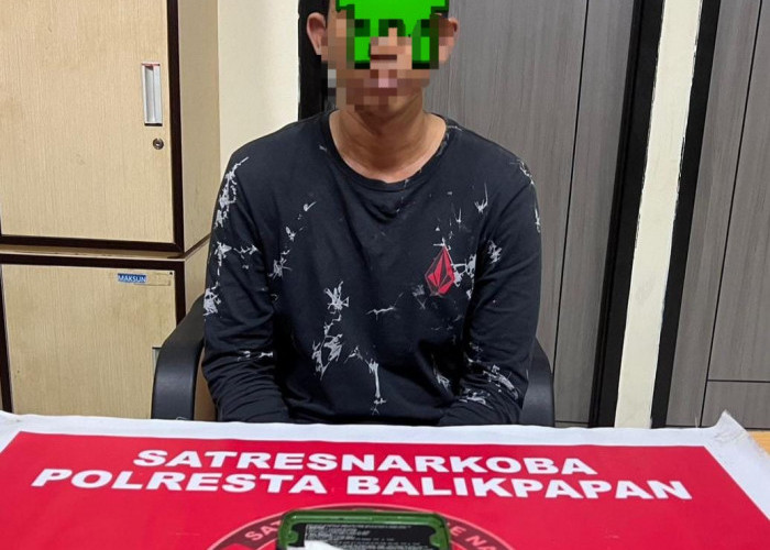 Satreskoba Polresta Balikpapan Tangkap Terduga Pengedar Sabu, 11 Gram Barang Bukti Disita