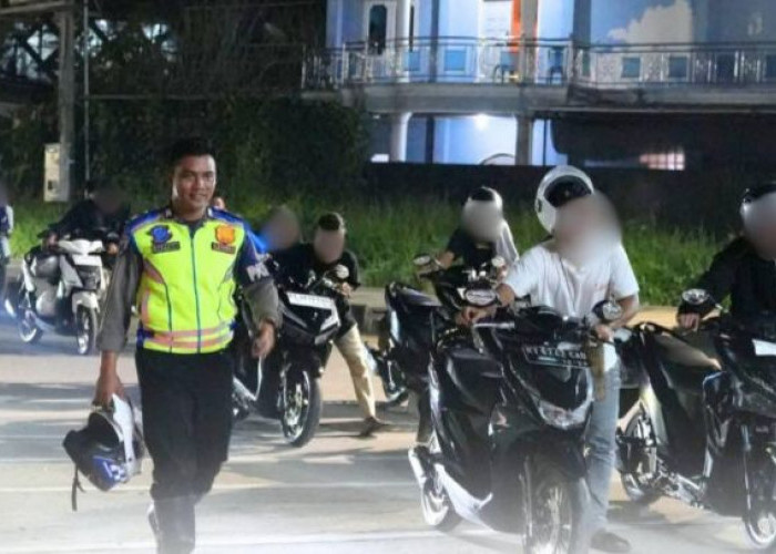 Satlantas Polres Kukar Patroli di Titik Rawan Balap Liar, Jika Tertangkan Motor Ditahan 3 Bulan