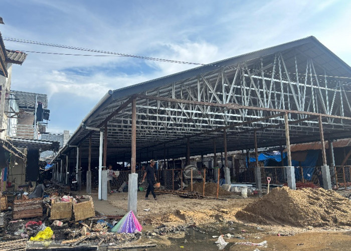 Pemulihan Usai Kebakaran, Los Sayur Pasar Segiri Dibangun Kembali, Ditarget Rampung April Ini