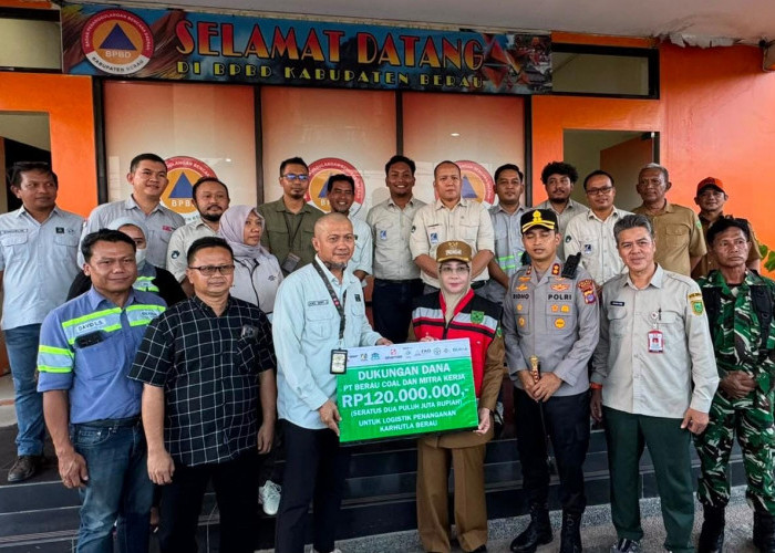 Perkuat Penanganan Karhutla, PT Berau Coal dan Mitra Kerja Kerahkan Personel hingga Bantuan Senilai Rp120 Juta