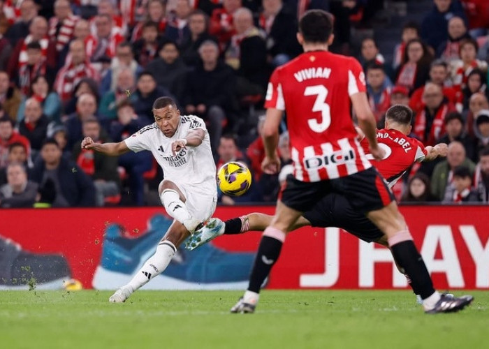 Mbappe Gagal Eksekusi Penalti, Real Madrid Takluk di Kandang Bilbao 2-1