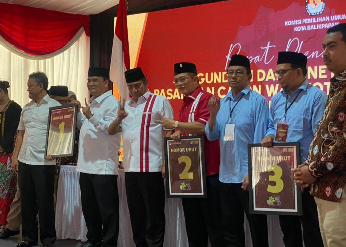 Resmi! KPU Balikpapan Tetapkan Nomor Urut 3 Paslon pada Pilkada 2024