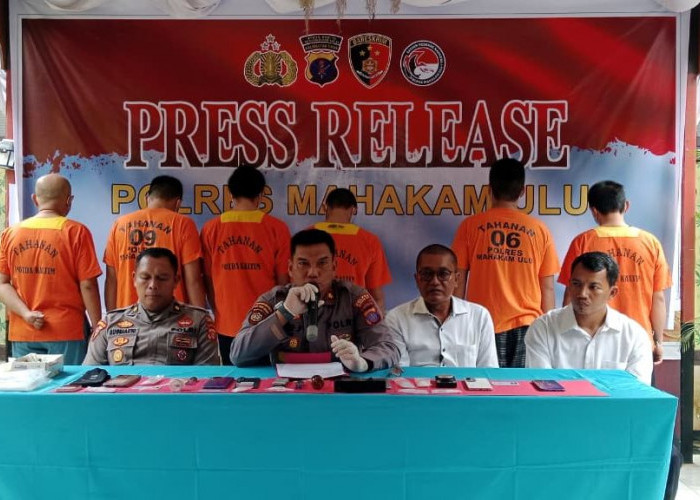 Polres Mahulu Ringkus 6 Pengedar Narkoba, Barang Berasal dari Balikpapan dan Samarinda