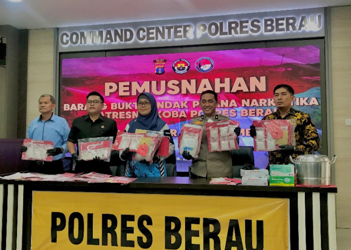Pemusnahan 3,2 Kg Sabu di Berau Digelar Tanpa Dihadiri Tersangka, Imbas Terapkan Pasal 91 KUHP