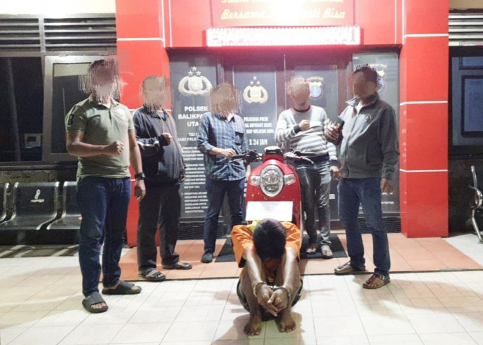 Beraksi di Waktu Malam Pelaku Curanmor di Balikpapan Diringkus Polisi Berkat Rekaman CCTV