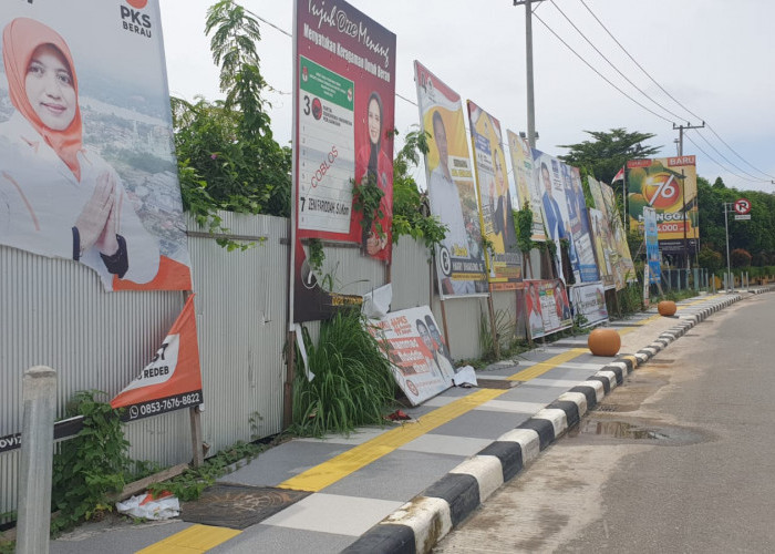 Bawaslu Berau Imbau Parpol Perbaiki Alat Peraga Kampanye yang Rusak, Berpotensi Membahayakan Pengguna Jalan