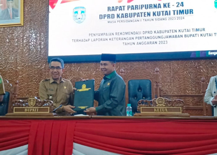 DPRD Kutim Sampaikan Rekomendasi LKPJ Bupati Kutim