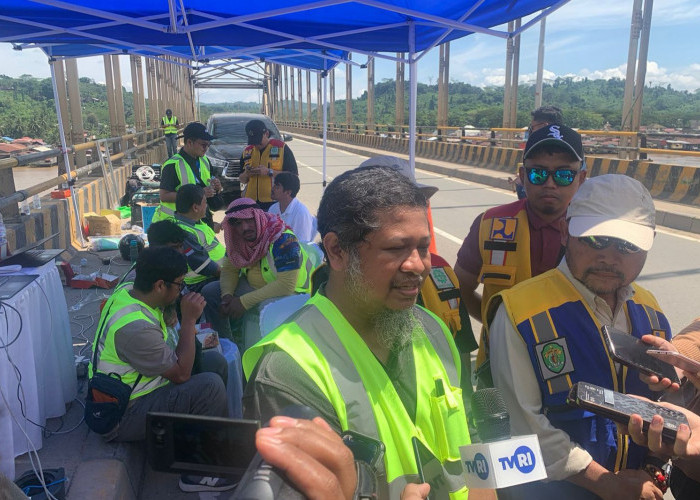 Uji Beban Dinamis Jembatan Mahulu Dilakukan Usai 2 Ditabrak Tongkang, Getaran Alami jadi Tolok Ukur