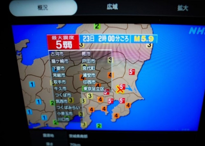 Gempa M5,9 Guncang Tokyo dan Sekitarnya, 23 Orang Dilaporkan Luka