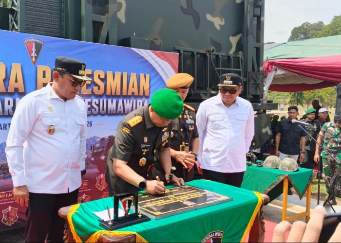 Pangdam VI/Mulawarman Meresmikan Batalyon Armed 22 Kusuma Wira di Kutai Kartanegara