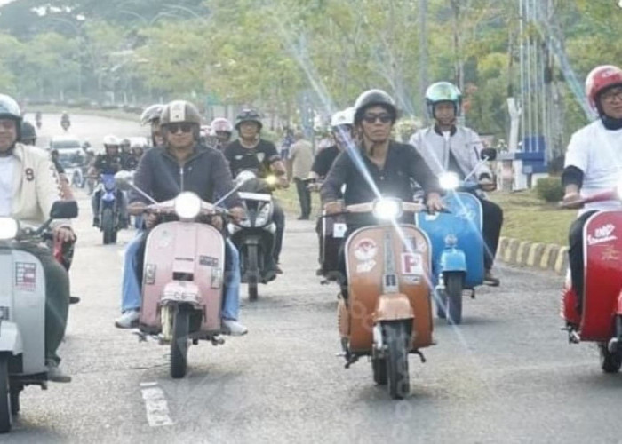 Riding Mengendarai Vespa Jadi Penanda Transisi Kepemimpinan di Kabupaten PPU