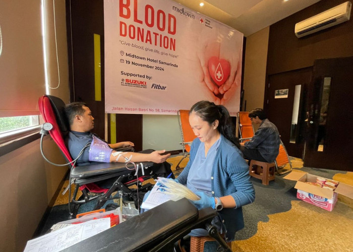 Tunjukan Kepedulian Sesama, Hotel Midtown Samarinda Gelar Donor Darah