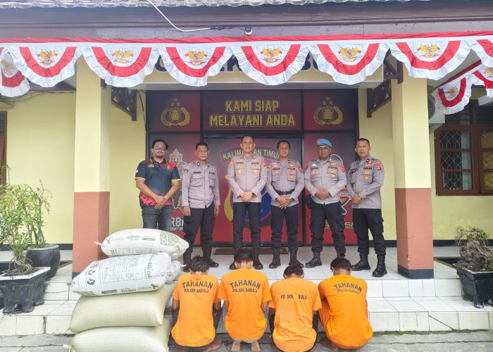 Polisi Ringkus Komplotan Pencuri Padi dan Pupuk di PPU, Empat Pelaku Tak Berkutik 