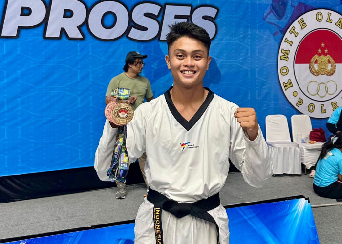 Tekuni Taekwondo sejak SD, Bripda Hilmi Bawa Pulang Tiga Medali Sekaligus dari Kapolri Cup VII 
