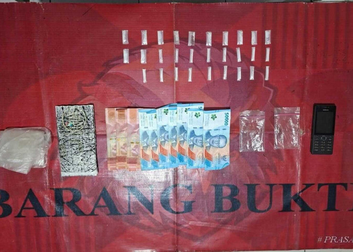 Pria 48 Tahun di Muara Komam Dibekuk Polisi, Kedapatan Simpan 29 Paket Sabu di Warung