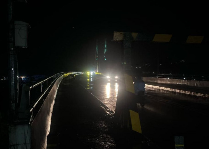 Lampu Penerangan Jembatan Mahkota II Samarinda Padam, Kabel Instalasi Hilang Digondol Maling
