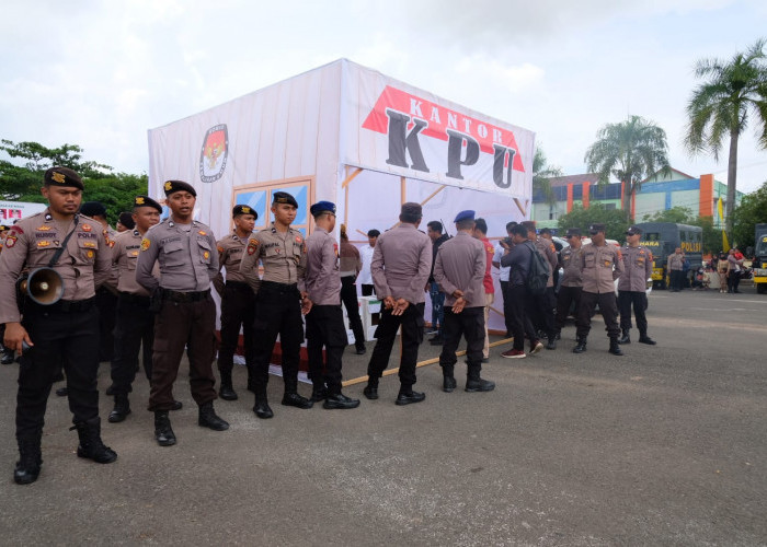 Perketat Pengamanan Pemilu, Ratusan Personel Polres Berau Disiagakan