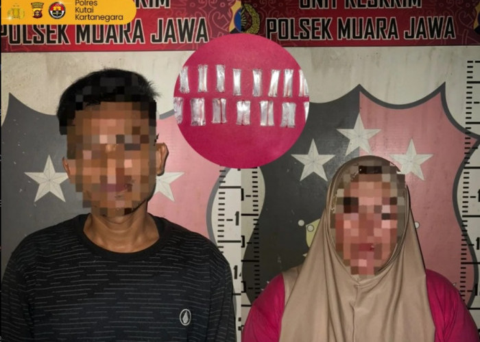 Dua Pengedar Narkoba di Muara Jawa Tertangkap Basah Miliki Belasan Paket Sabu Siap Edar