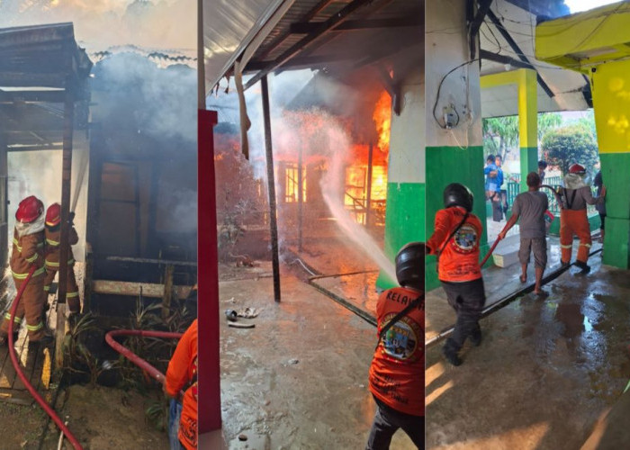 Kebakaran Hanguskan 7 Ruang Kelas SDN 002 Loa Janan, Titik Api Diduga Berasal dari Kantin