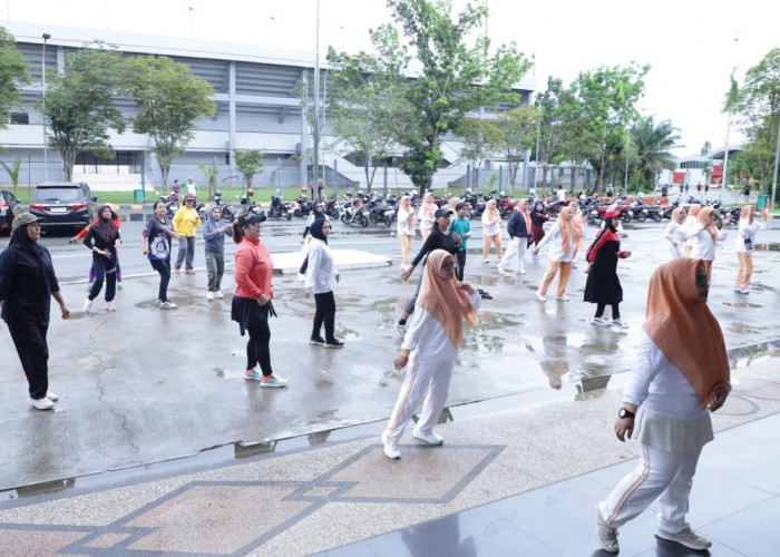 DWP Kaltim Gelar Senam Bersama: Kampanyekan Hidup Sehat dan Perempuan Berdaya