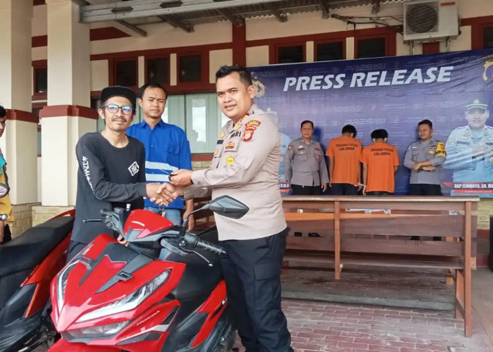 Kasusnya Terungkap, Motor Hasil Curian Dikembalikan ke Pemiliknya