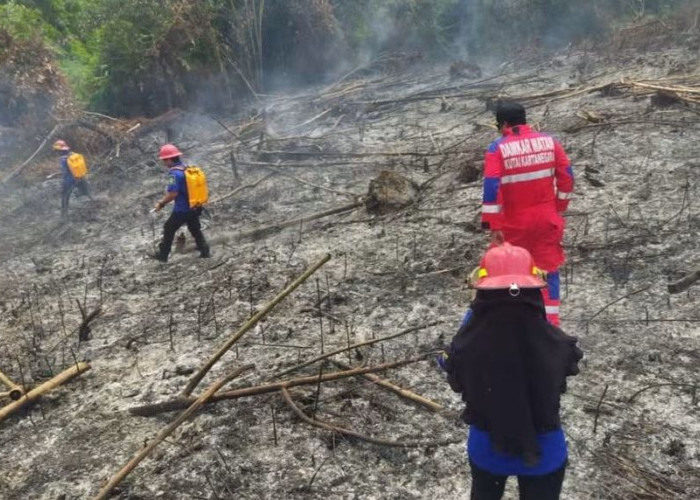 Karhutla di Muara Badak Dipadamkan dengan Water Bombing