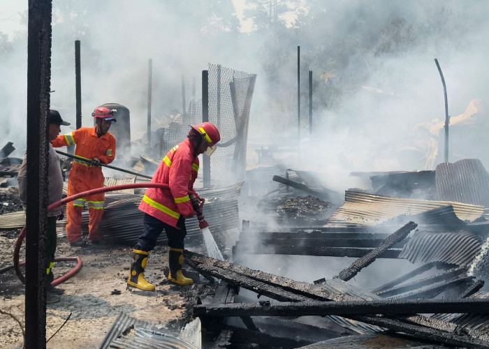 Satu Rumah dan Kontrakan 4 Pintu di Berau jadi Arang 