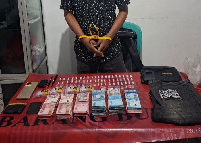 Kakek 60 Tahun di Paser Simpan 67 Paket Sabu dan Uang Tunai Rp57 Juta