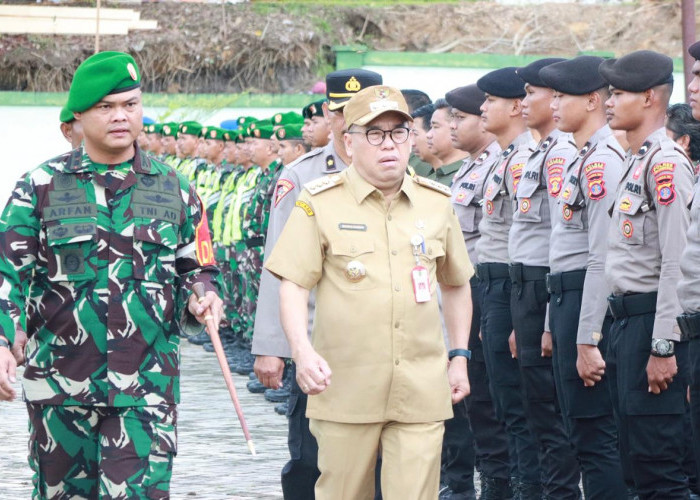 Pj Bupati PPU Makmur Marbun Pimpin Apel Gelar Pasukan PAM Pilkada