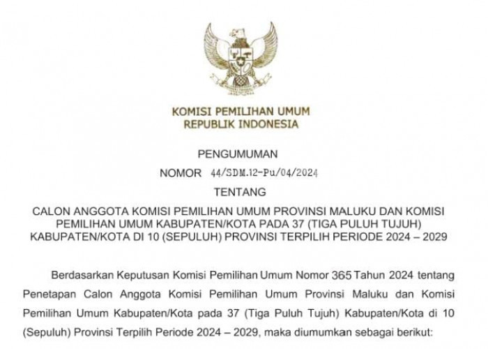 Ini Nama-nama Anggota KPU Terpilih di 10 Kabupaten/Kota Se-Kaltim Periode 2024-2029