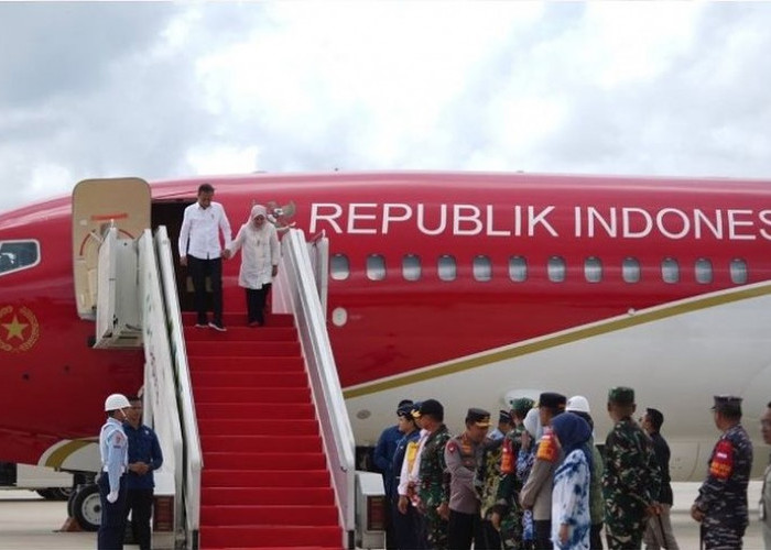 Presiden Jokowi Penuhi Janji, Mendarat di IKN dengan Pesawat Jumbo 