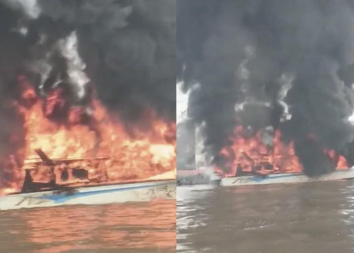 Speedboat Rombongan Wakil Bupati Kubar Terbakar di Perairan Muara Kaman, 23 Penumpang Dilaporkan Selamat