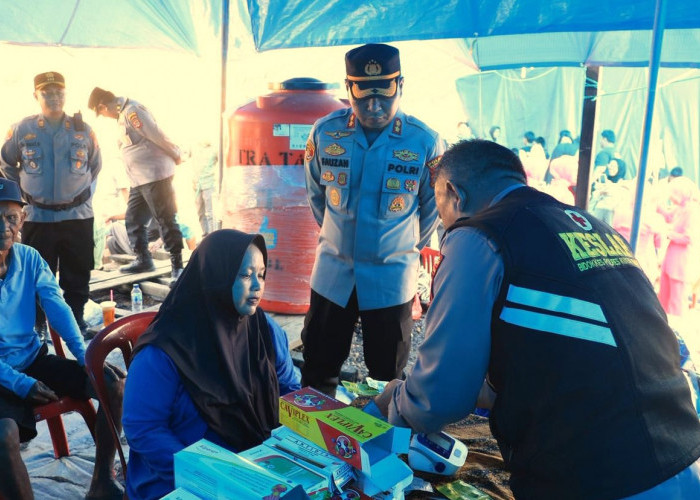 Usai Kebakaran Hebat di Batu Ampar, Polres Kutim Buka Layanan Kesehatan Gratis