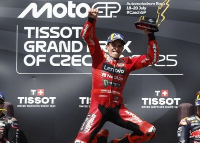 Juara di MotoGP Ceko 2025, Marc Marquez Catatkan Sejarah! Menang 5 Kali Beruntun dalam 1 Musim
