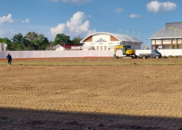 Rumput Lapangan Stadion Sadurengas Paser Dipoles Berstandar GBK