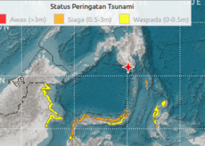 Breaking News! Gempa M7,7 Sulut Picu Tsunami, Kutim dan Berau Masuk Status Waspada BMKG
