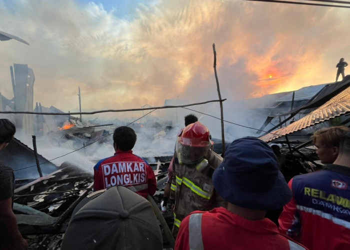 Gara-Gara Petasan, Puluhan Rumah di Kawasan Pesisir Muara Adang Paser Ludes Terbakar