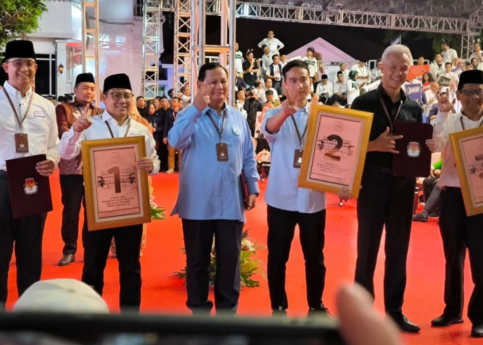 Pilpres 2024: Anies-Imin Nomor 1, Prabowo-Gibran Nomor 2, Ganjar-Mahfud Nomor 3