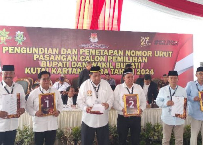 Sah! Ini Daftar Nomor Urut Paslon di Pilkada Kukar 2024