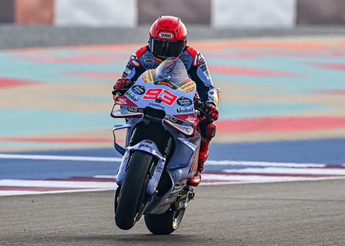 Ducati Kembalikan Keganasan Marc Marquez, Tercepat di Track Basah Sirkuit Lusail Qatar