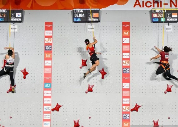 Panjat Tebing Sumbang Emas, Indonesia Peringkat 13 Klasemen Sementara Asian Games 2026