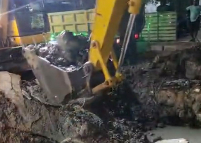 Pengerjaan Drainase Jalan DI Pandjaitan Balikpapan Kena Jalur Jargas, Aliran Gas Mati 1x24 Jam