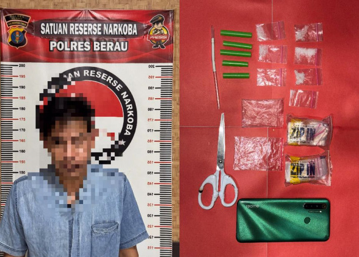 Polres Berau Ringkus Pengedar Narkoba, Sita 7 Poket Sabu