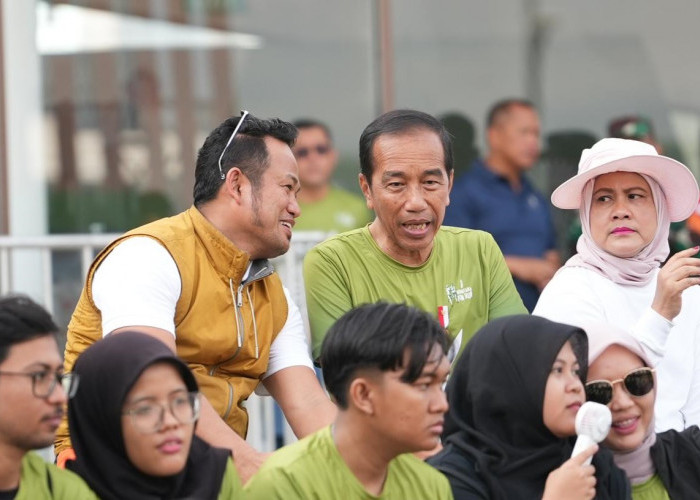 Rudy Mas'ud Ngobrol Asik dengan Jokowi di Nusantara Fun Run 2024, Bahas Apa?